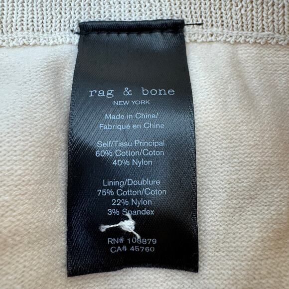 Rag & Bone Viola Stripe Sweater Knit Shorts Cream Black Nautical NEW Medium - Picture 8 of 12